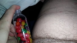 Jelly bean brain nudes de quatro e gozando na piroca do negão